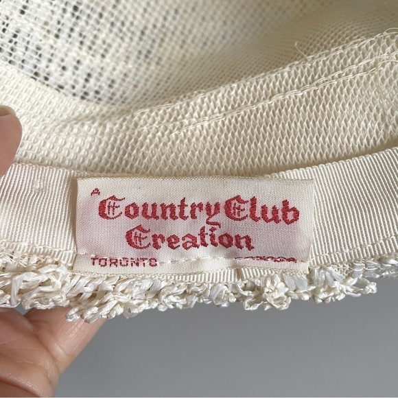 Vintage 60s Popcorn Textured Summer Straw Hat 🇨🇦 - Picture 6 of 10